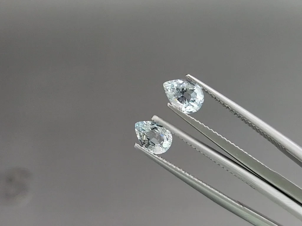 Set of aquamarines in pear cut 2.08 carats, Madagascar Image №4