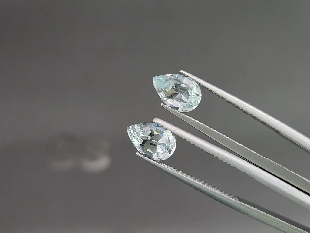 Set of aquamarines pear cut 4.85 carats, Madagascar Image №4