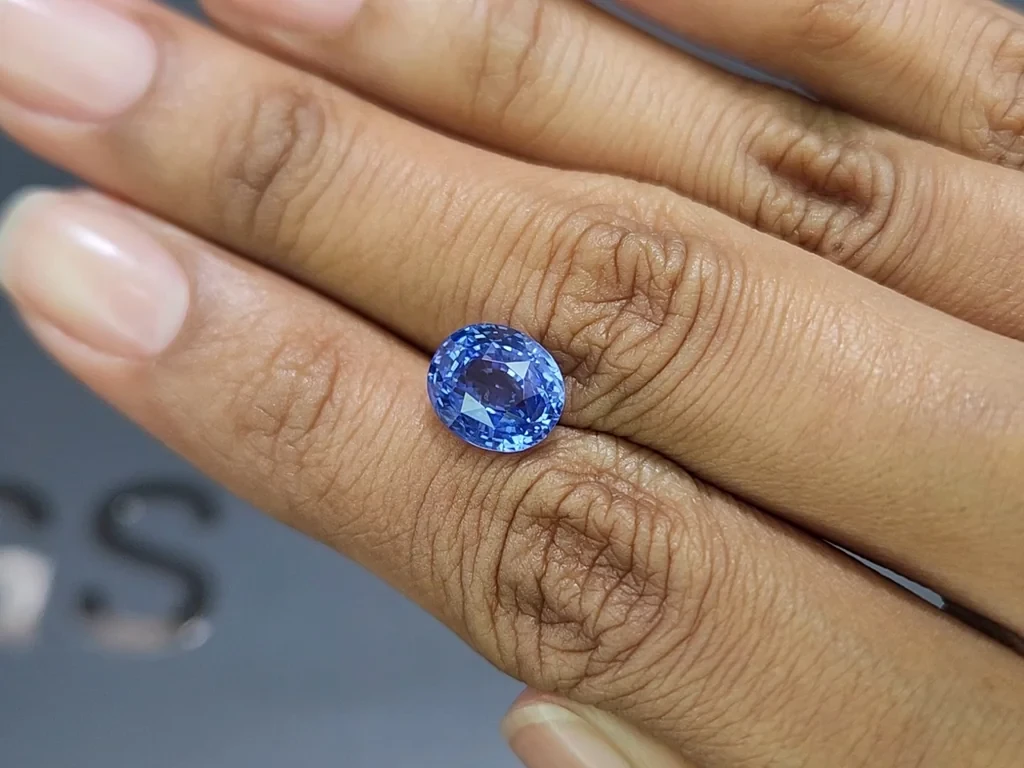 Blue sapphire oval cut 5.00 carats, Sri Lanka Image №2