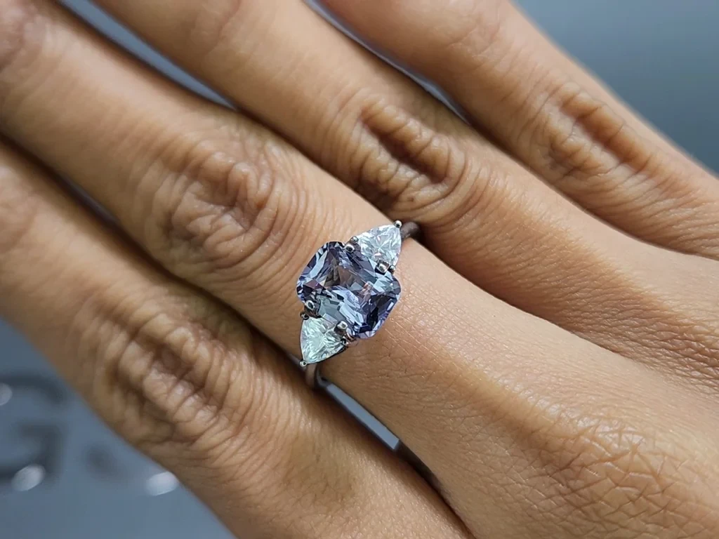Violet spinel cushion cut 2.14 carats, Tanzania Image №5
