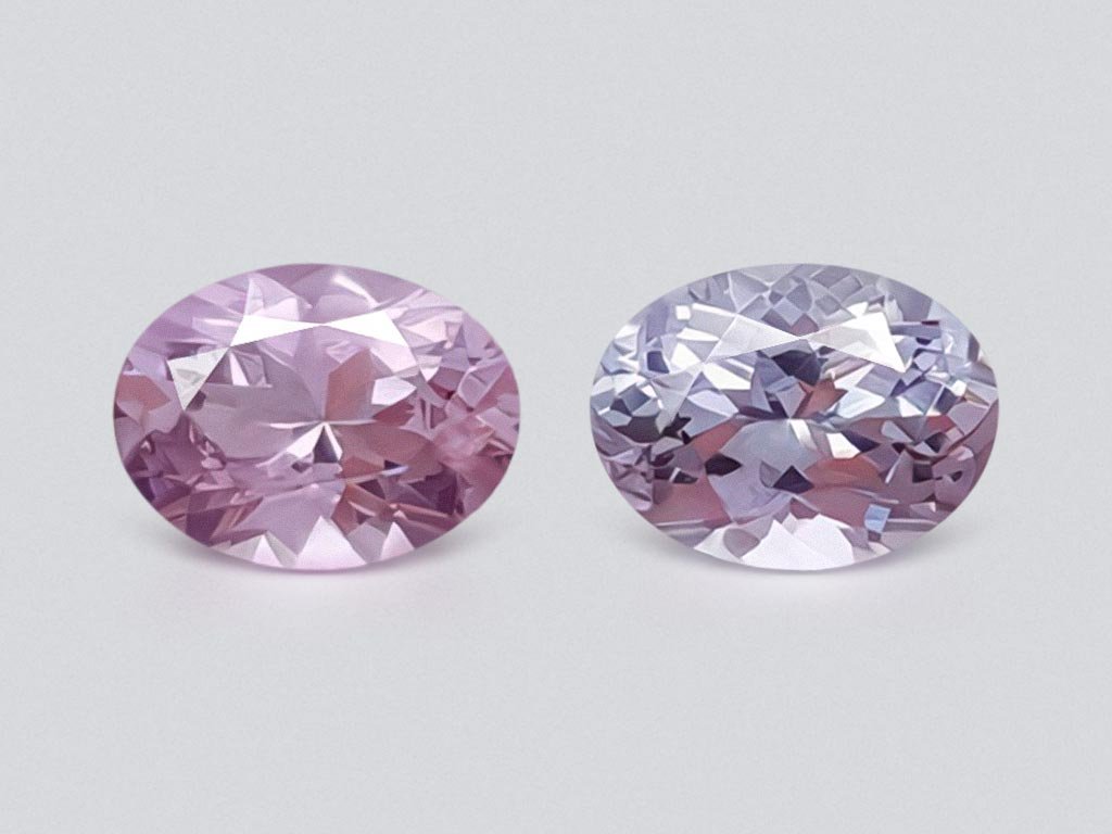 Delicate lavender pair of spinels 2.71 ct, Burma Image №1