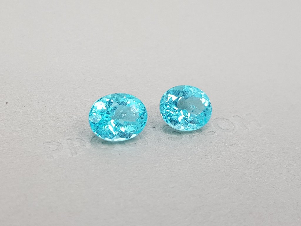 Pair of neon paraiba tourmalines 6.44 ct Image №2