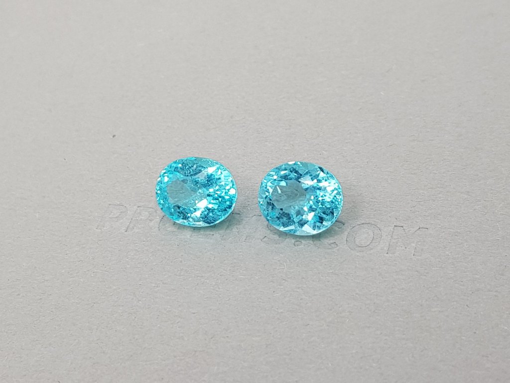 Pair of neon paraiba tourmalines 6.44 ct Image №3