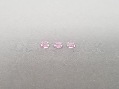 Set of pink spinel octagon cut 1.00 ct, Tanzania photo