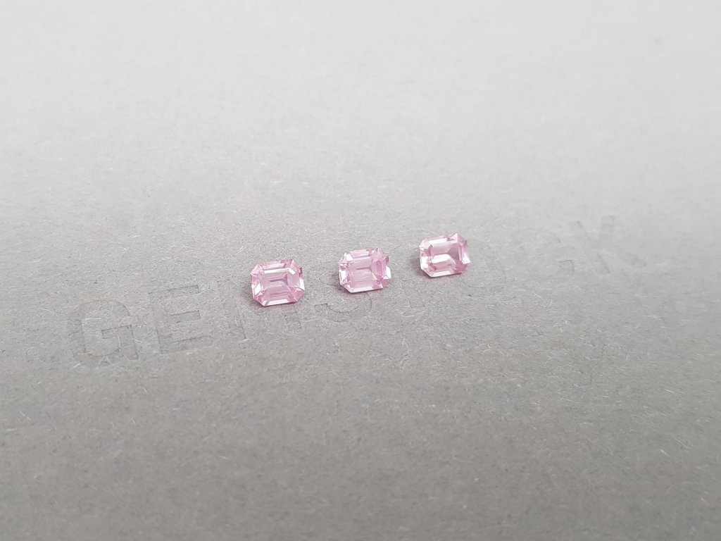 Set of pink spinel octagon cut 1.00 ct, Tanzania Image №2