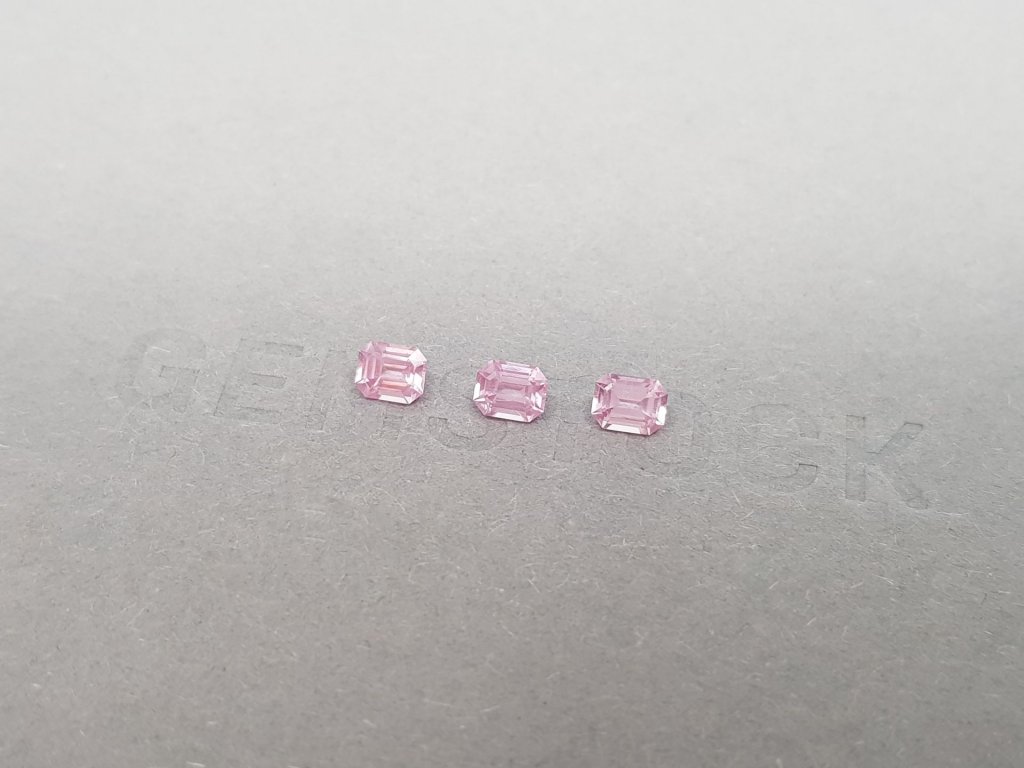 Set of pink spinel octagon cut 1.00 ct, Tanzania Image №3