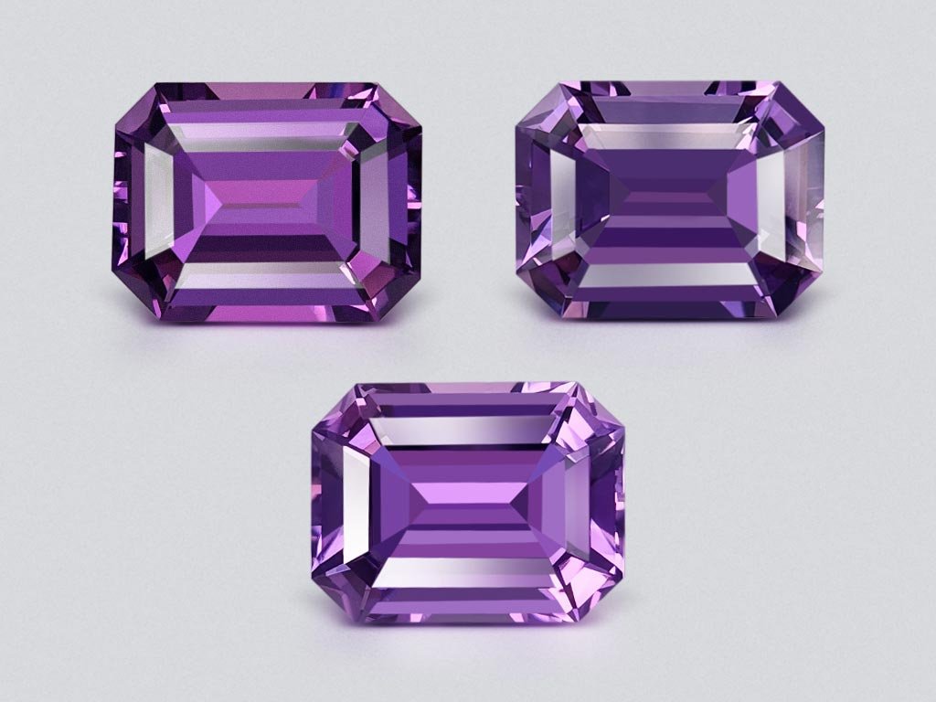 Set of octagon-cut amethysts 22.43 carats  Image №1