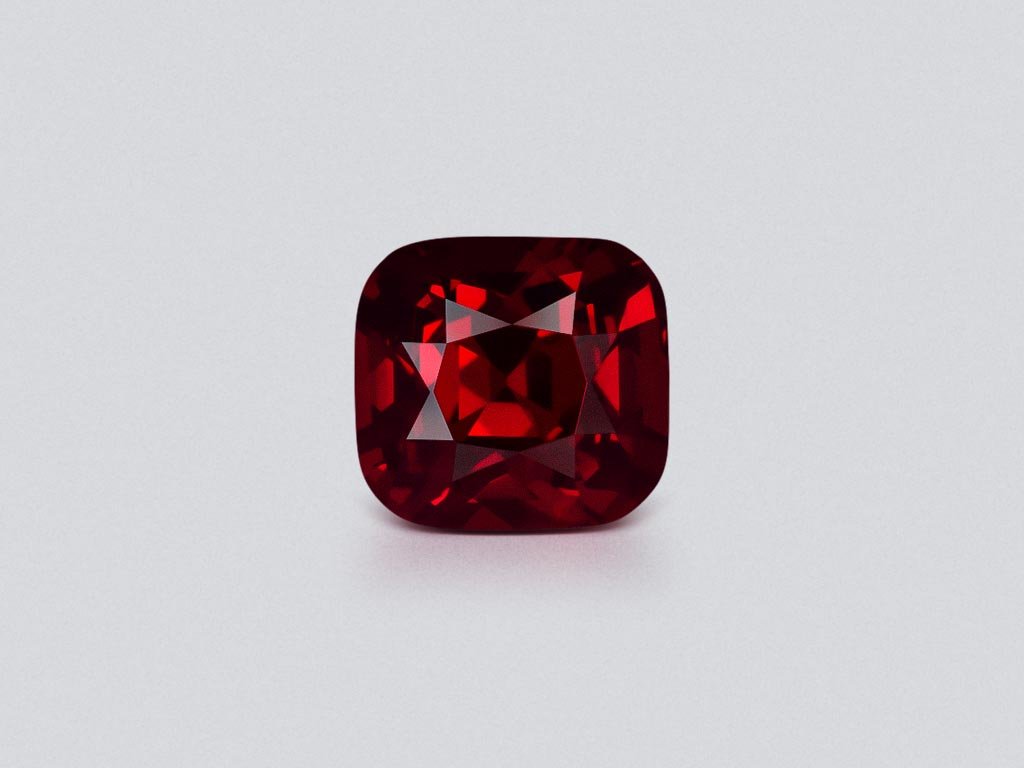 Cushion cut red zircon 3.75 carats, Tanzania Image №1