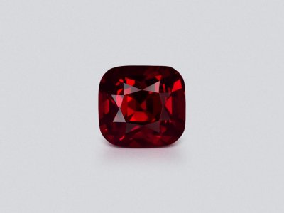 Cushion cut red zircon 3.75 carats, Tanzania photo