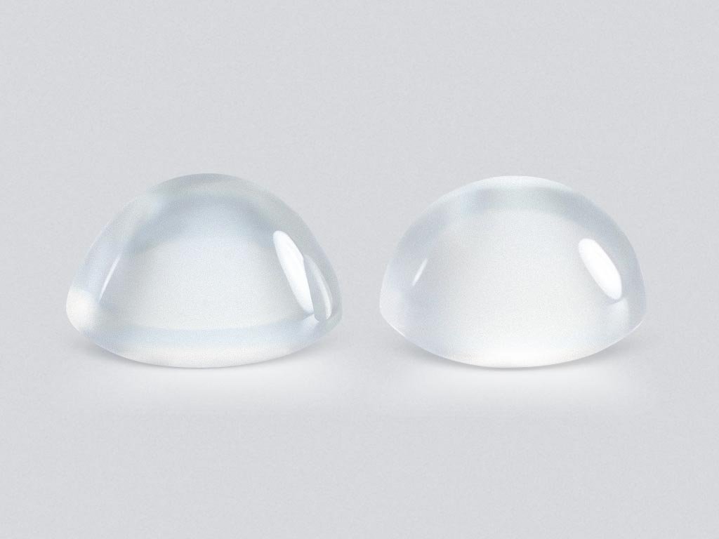 Pair of oval cut moonstones 7.08 carats, Burma Image №1