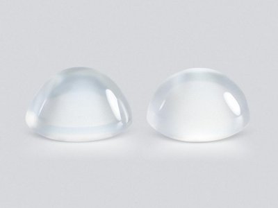 Pair of oval cut moonstones 7.08 carats, Burma photo