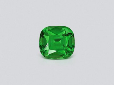 Intense Green tsavorite garnet in cushion cut 2.67 carats, Tanzania photo