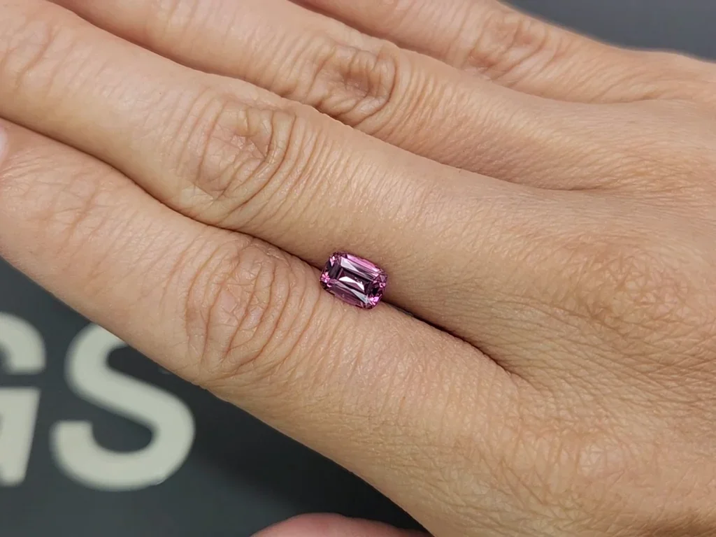 Rhodolite garnet cushion cut 1.20 carats, Tanzania Image №2