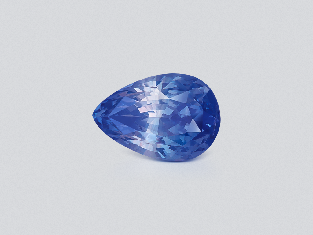 Unheated blue sapphire  pear cut 1.58 carats, Sri Lanka Image №1