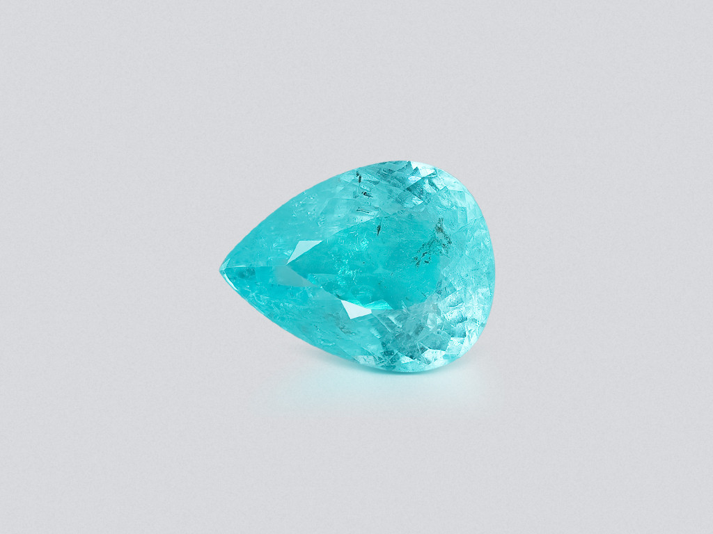 Neon blue Paraiba tourmaline pear cut 5.12 carats, Mozambique Image №1