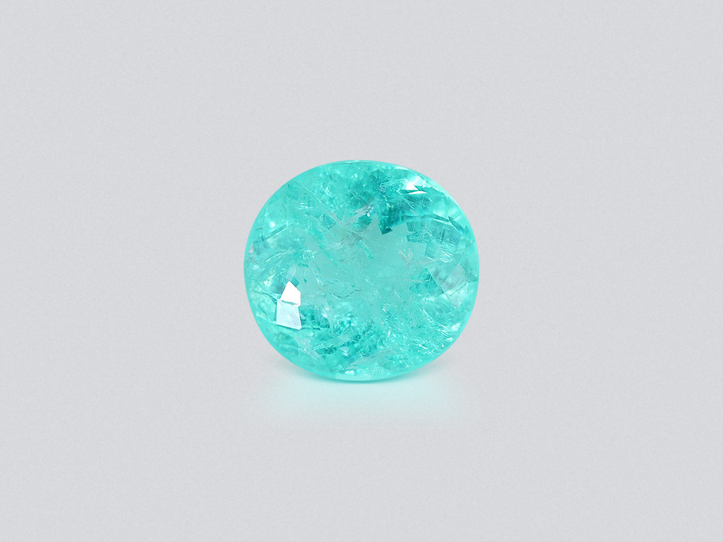 Neon blue Paraiba tourmaline in oval cut 4.49 carats, Mozambique Image №1