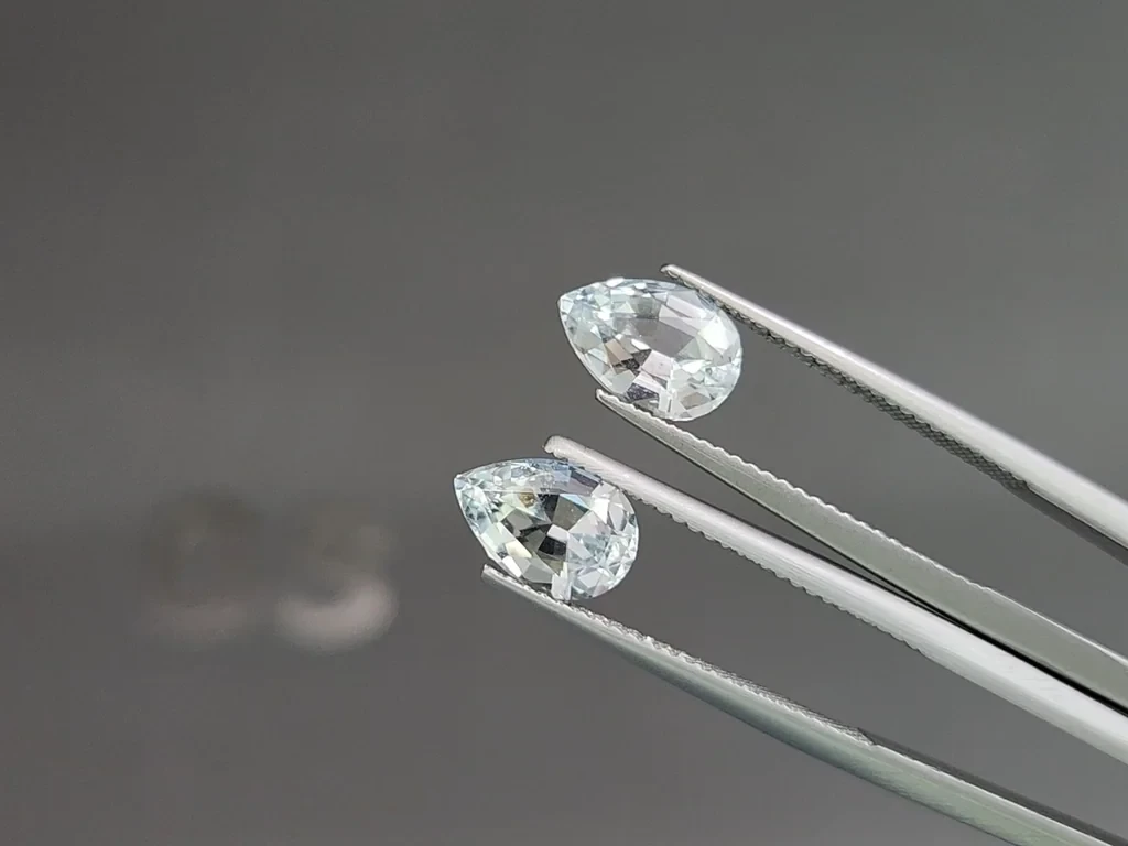 Set of aquamarines pear cut 4.76 carats, Madagascar Image №4