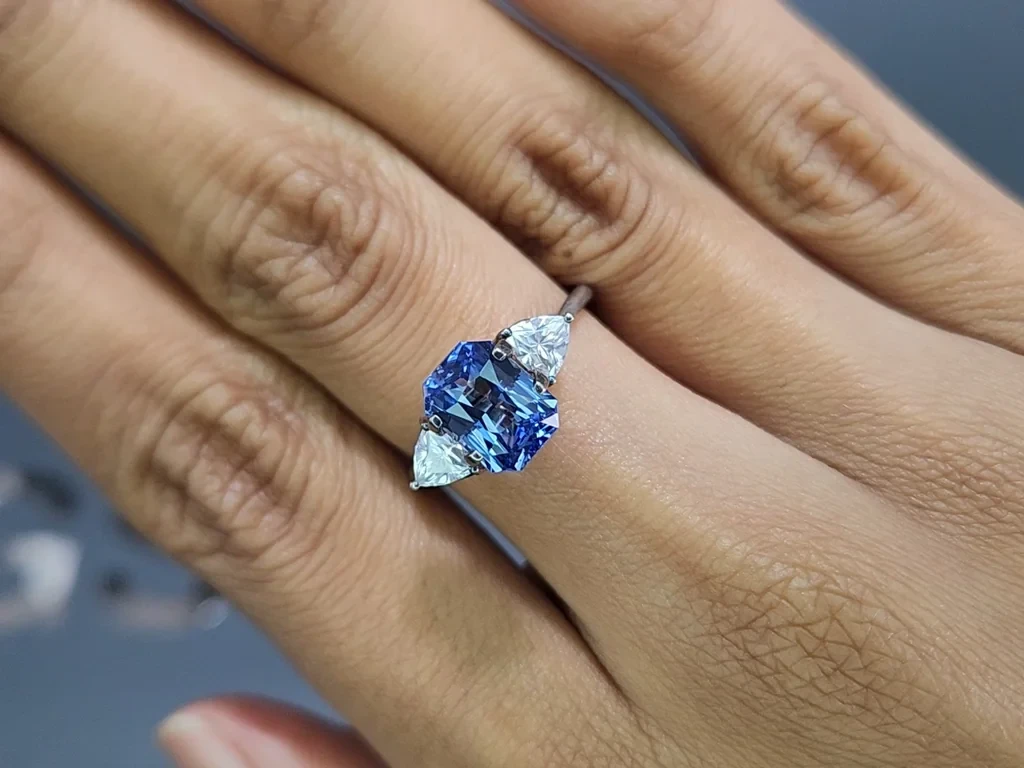 Blue sapphire radiant cut 3.05 carats, Sri Lanka Image №5