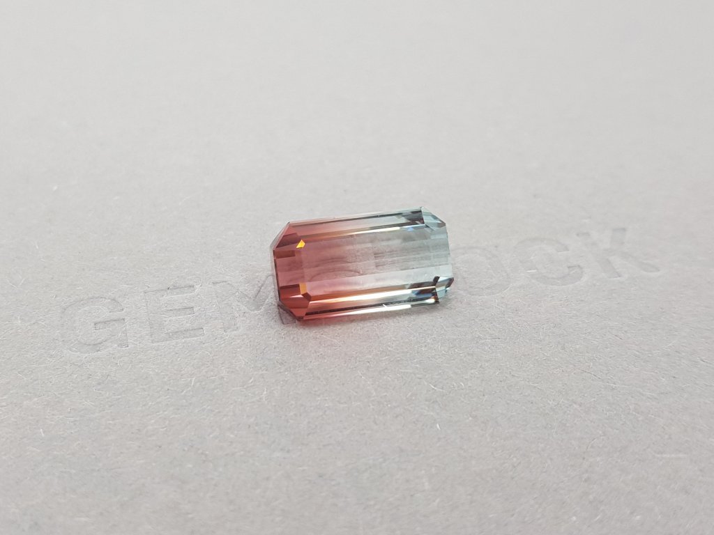Octagon cut polychrome tourmaline 7.27 ct Image №2