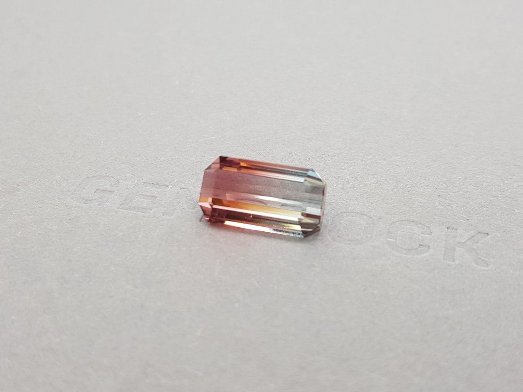 Octagon cut polychrome tourmaline 7.27 ct Image №3