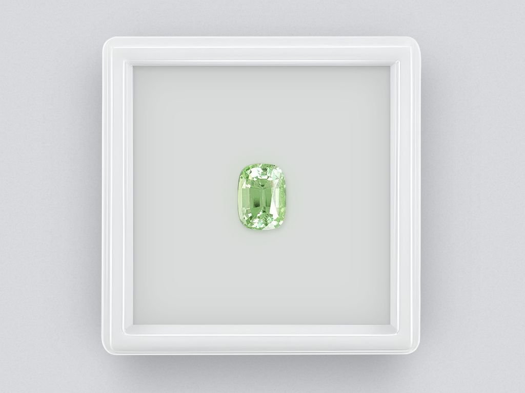 Mint green cushion cut tourmaline 1.79 carats, Nigeria Image №1