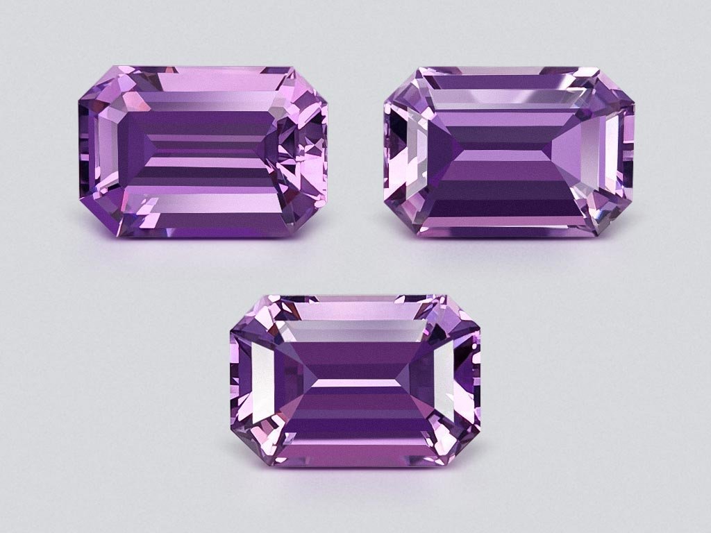 Set of octagon-cut amethysts 19.17 carats  Image №1