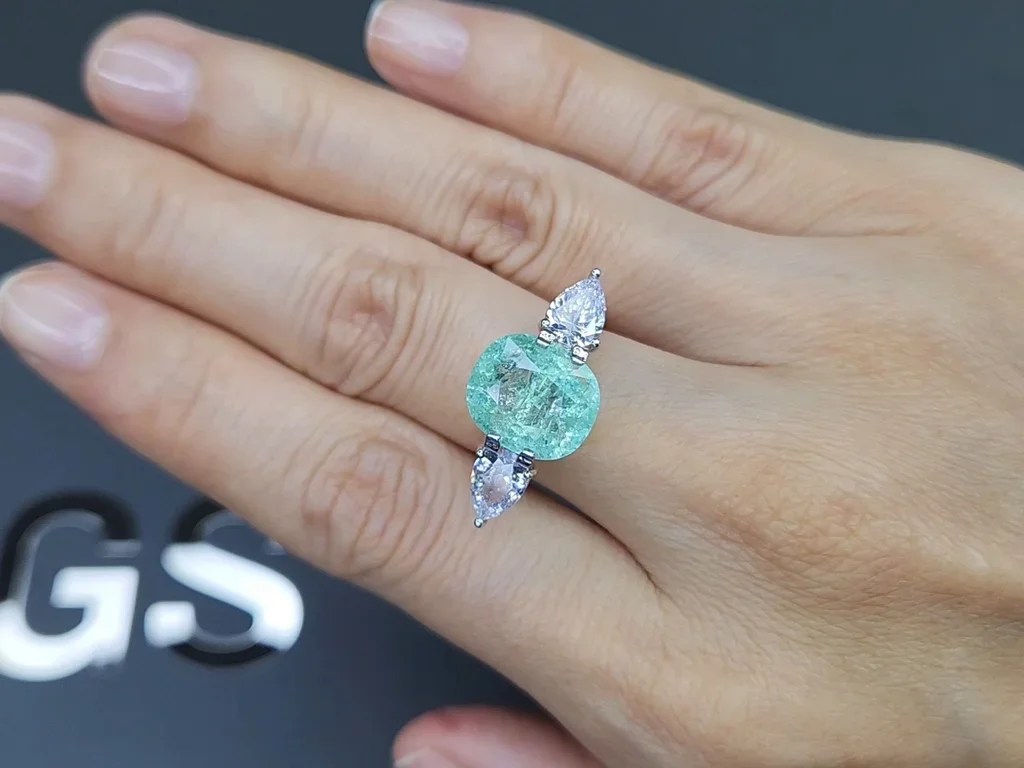 Paraiba tourmaline in cushion cut 5.14 carats, Mozambique  Image №5