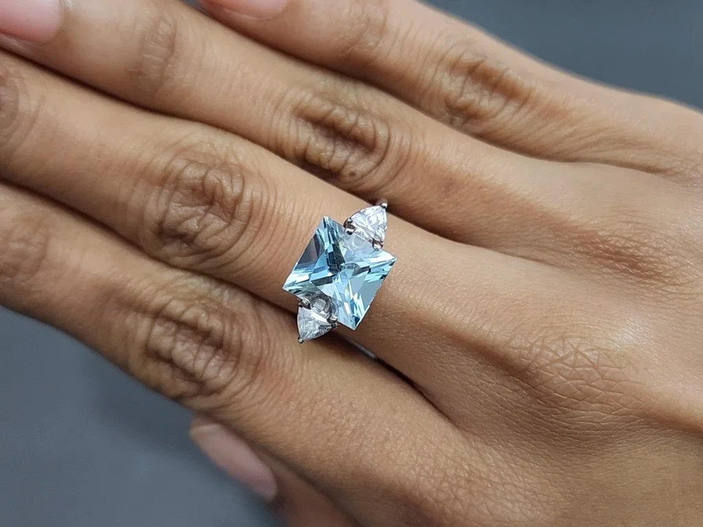 Aquamarine princess cut 3.53 carats, Madagascar  Image №5