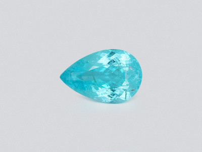 Neon blue Paraiba tourmaline pear cut 2.52 carats, Mozambique photo