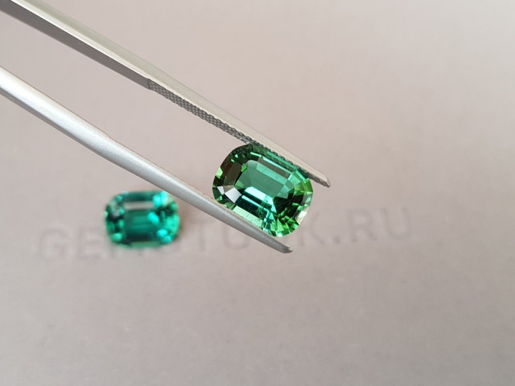 Blue and mint green tourmalines 5.01 ct, Afghanistan Image №5