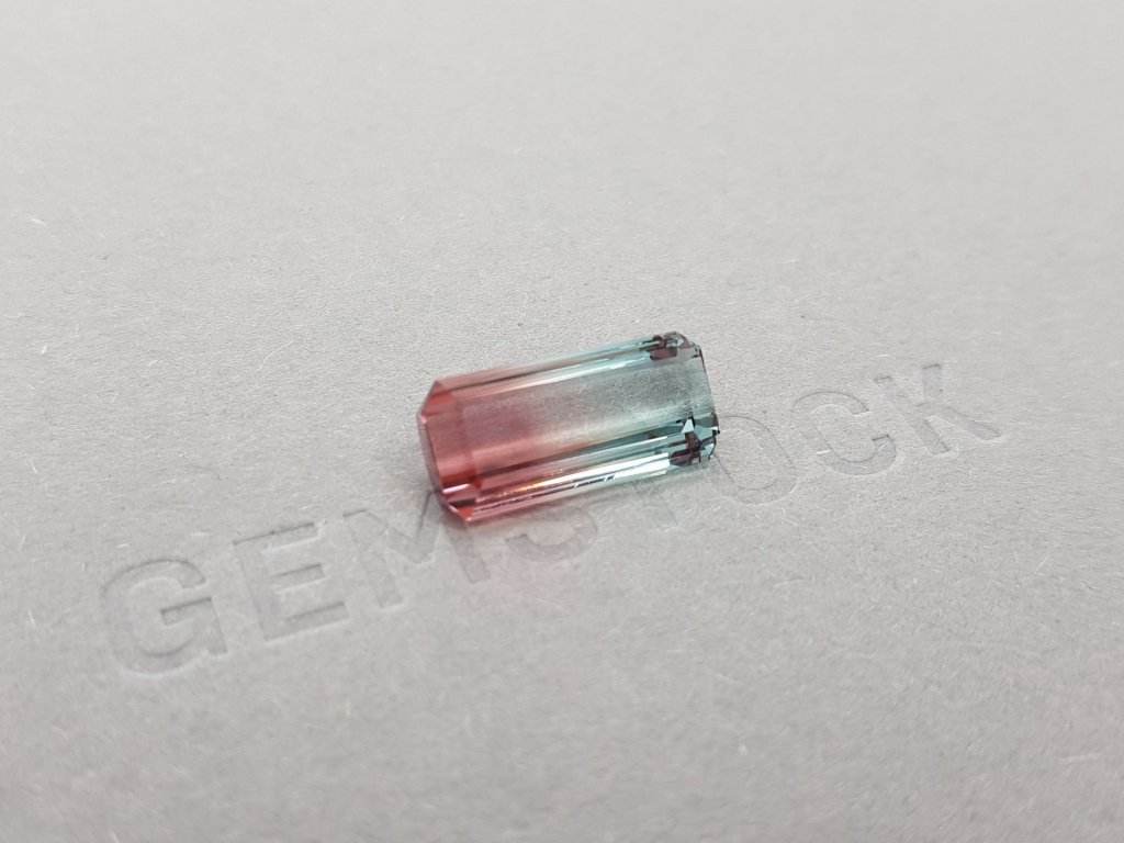 Octagon cut polychrome tourmaline 5.84 ct Image №2