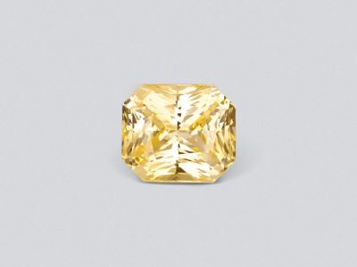Unique untreated golden color sapphire in radiant cut 11.36 ct, Sri Lanka photo