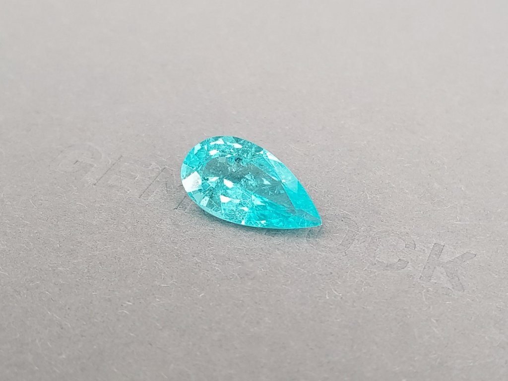 Rare neon blue tourmaline Paraiba in pear cut 5.35 ct Image №4