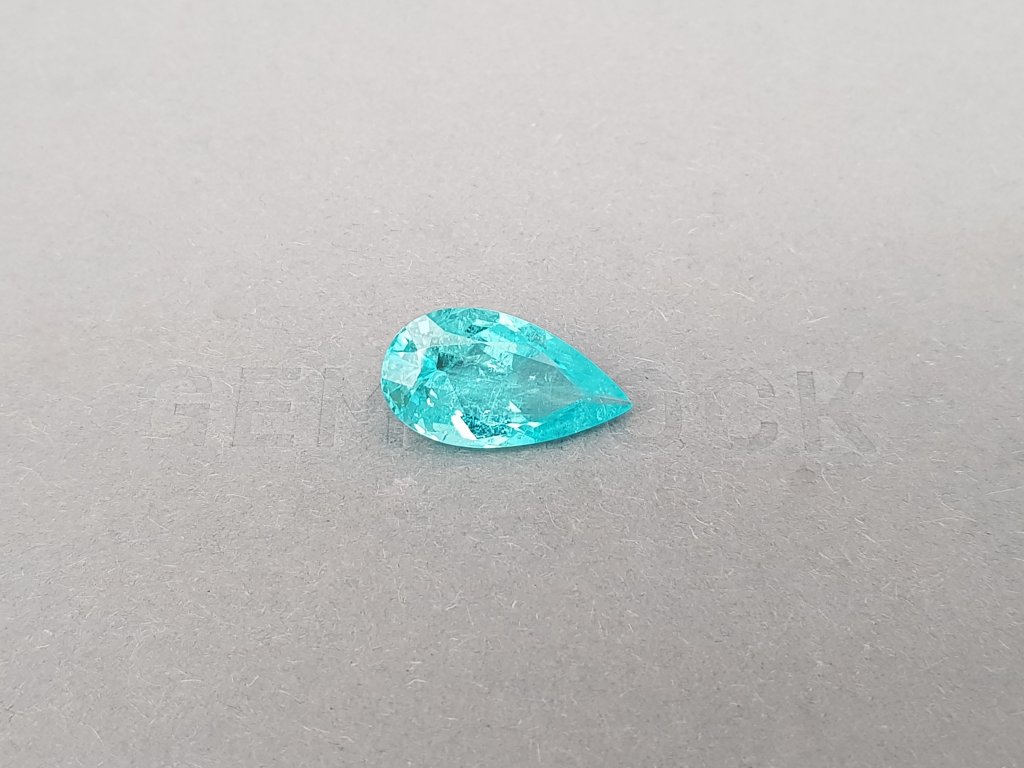Rare neon blue tourmaline Paraiba in pear cut 5.35 ct Image №2