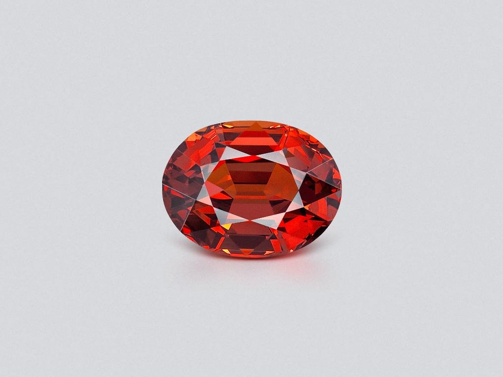 Deep orange spessartine garnet in oval cut 13.27 carats  Image №1