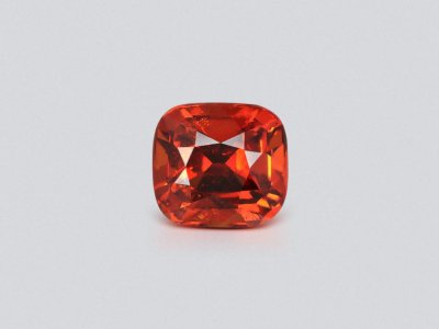 Orange cushion cut spessartine garnet 3.15 carats, Africa photo