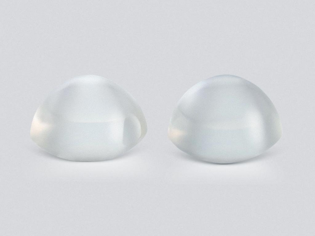 Pair of cabochon cut moonstones 5.04 carats, Burma Image №1
