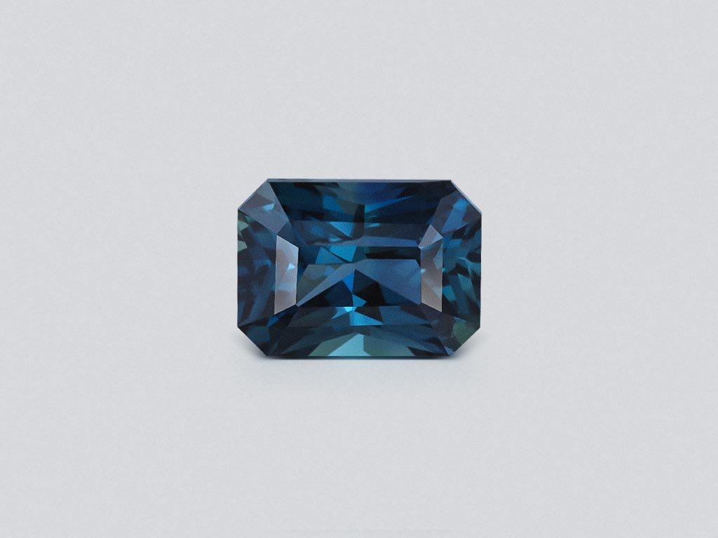 Unheated Teal sapphire in radiant cut 1.55 carats, Madagascar     Image №1
