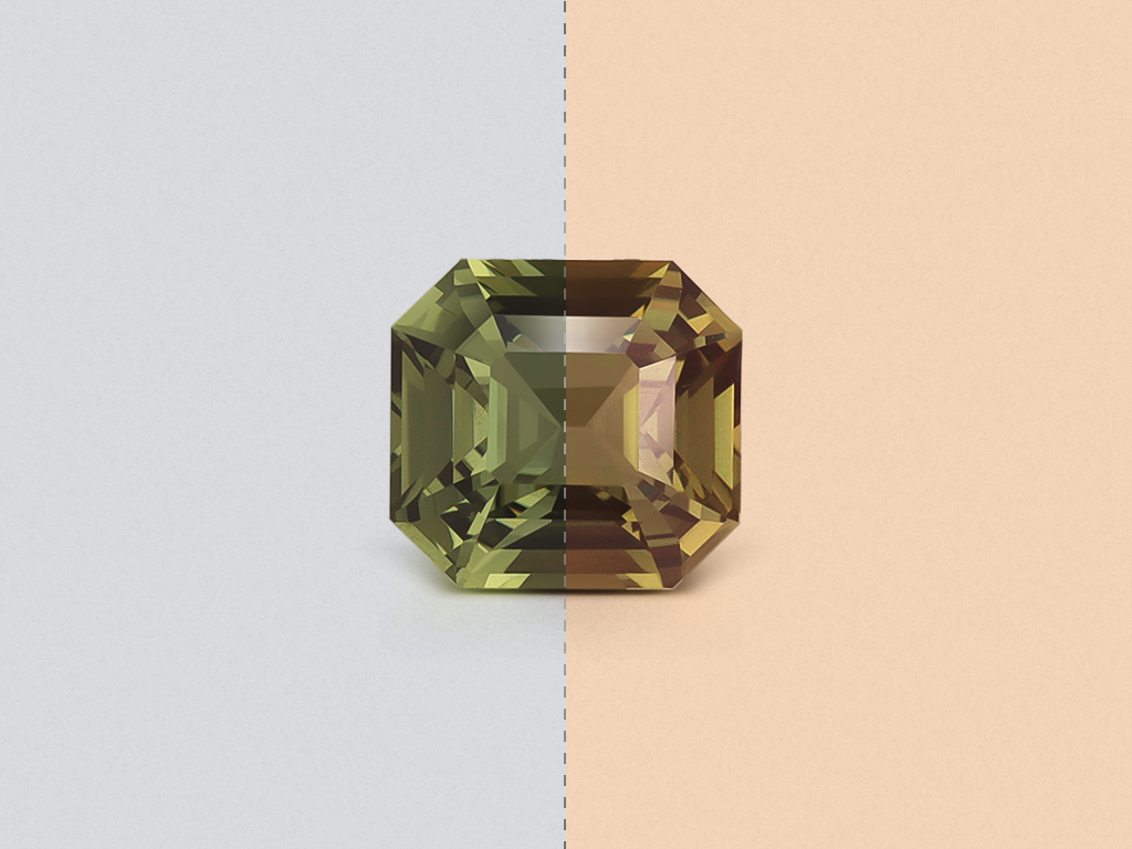Unheated sapphire colour change asscher cut 1.52 carats, Sri Lanka Image №1