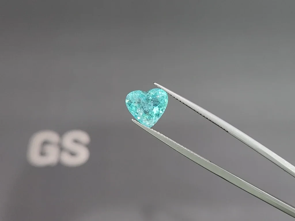 Neon Paraiba tourmaline heart shape 3.05 carats, Mozambique Image №3