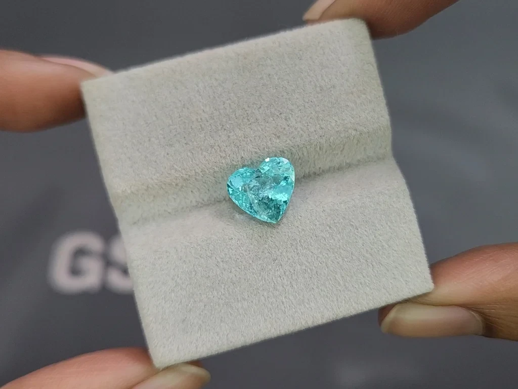 Neon Paraiba tourmaline heart shape 3.05 carats, Mozambique Image №4