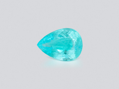 Neon blue Paraiba tourmaline pear cut 2.64 carats, Mozambique photo