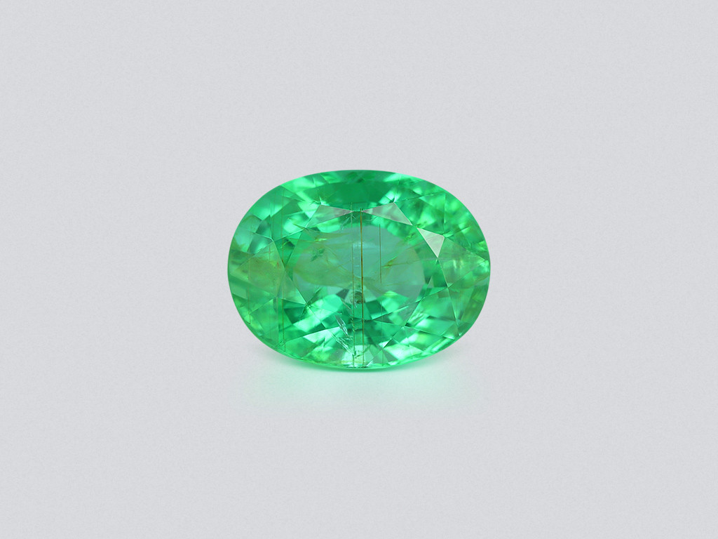 Neon green Paraiba tourmaline in oval cut 7.55 carats, Mozambique Image №1